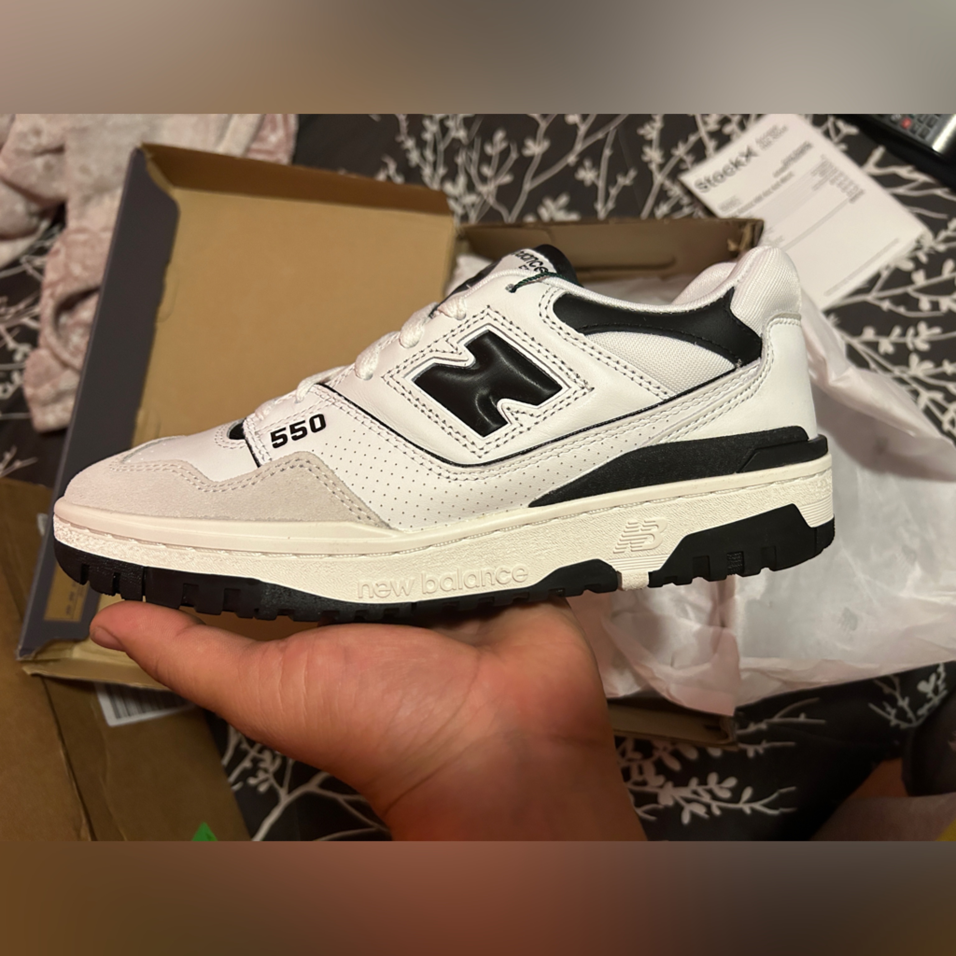 Brand New  New Balance 550 Sea Salt Black